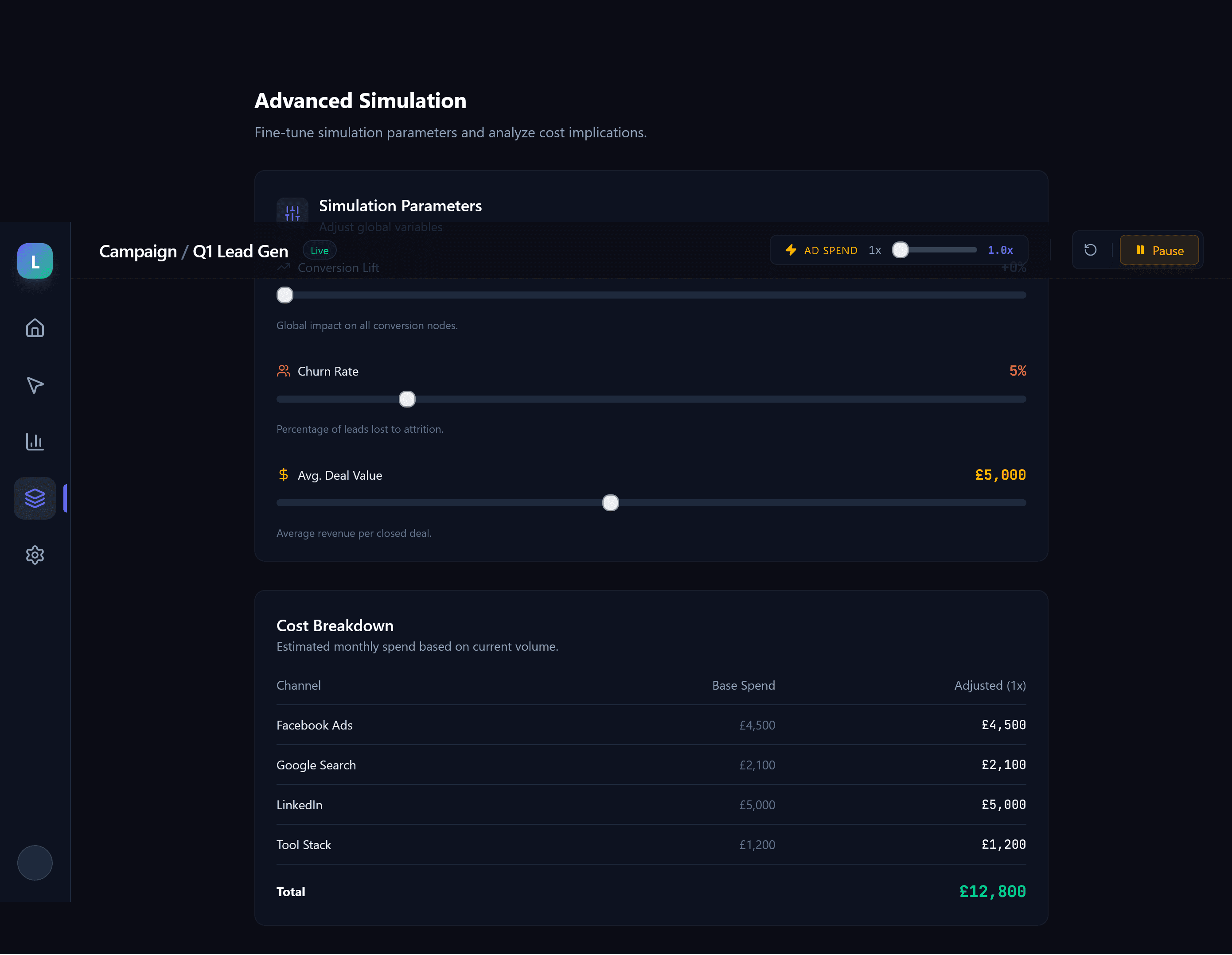 LeadFlow: Marketing Pipeline Simulator gallery image 4